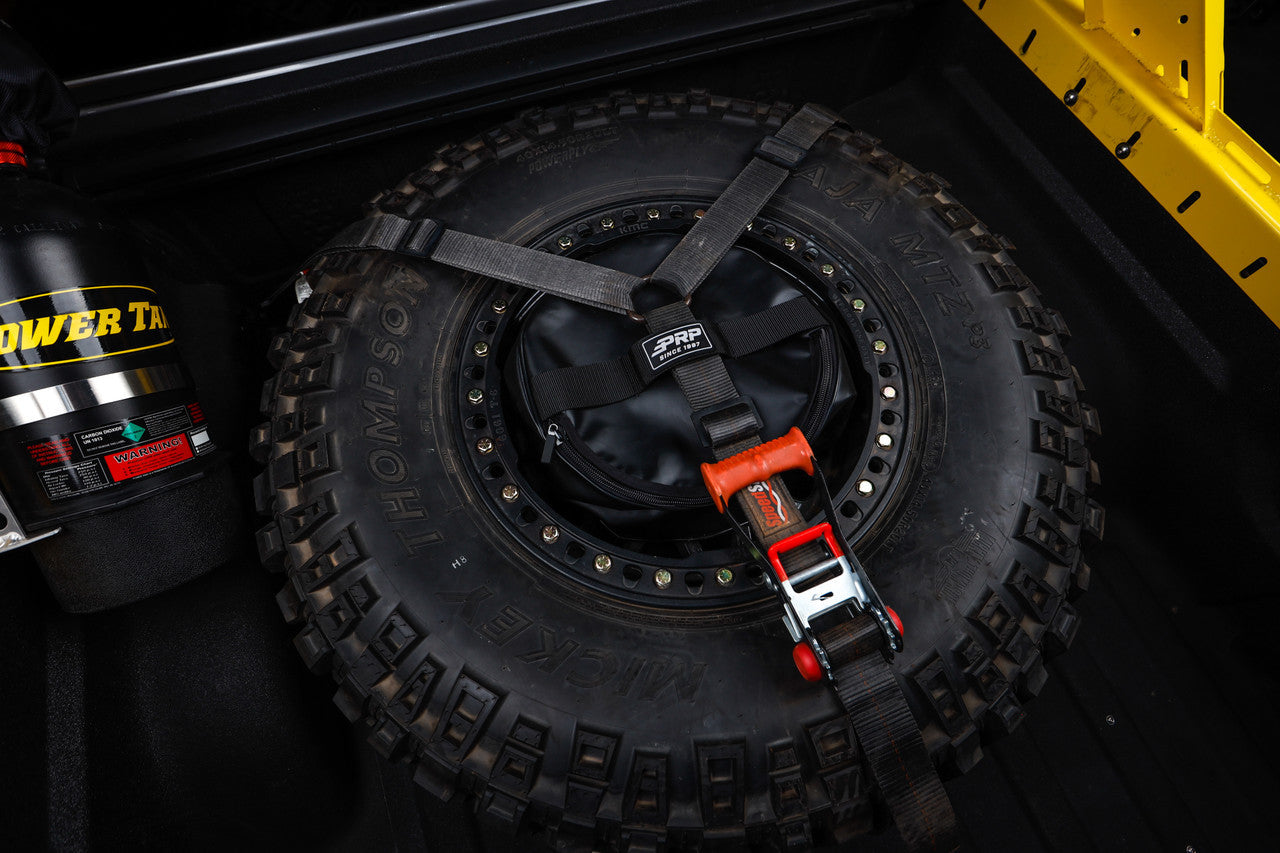 Heavy-Duty Spare Tire 3-Point 2 in. Tie Down w/ Swivel Hooks