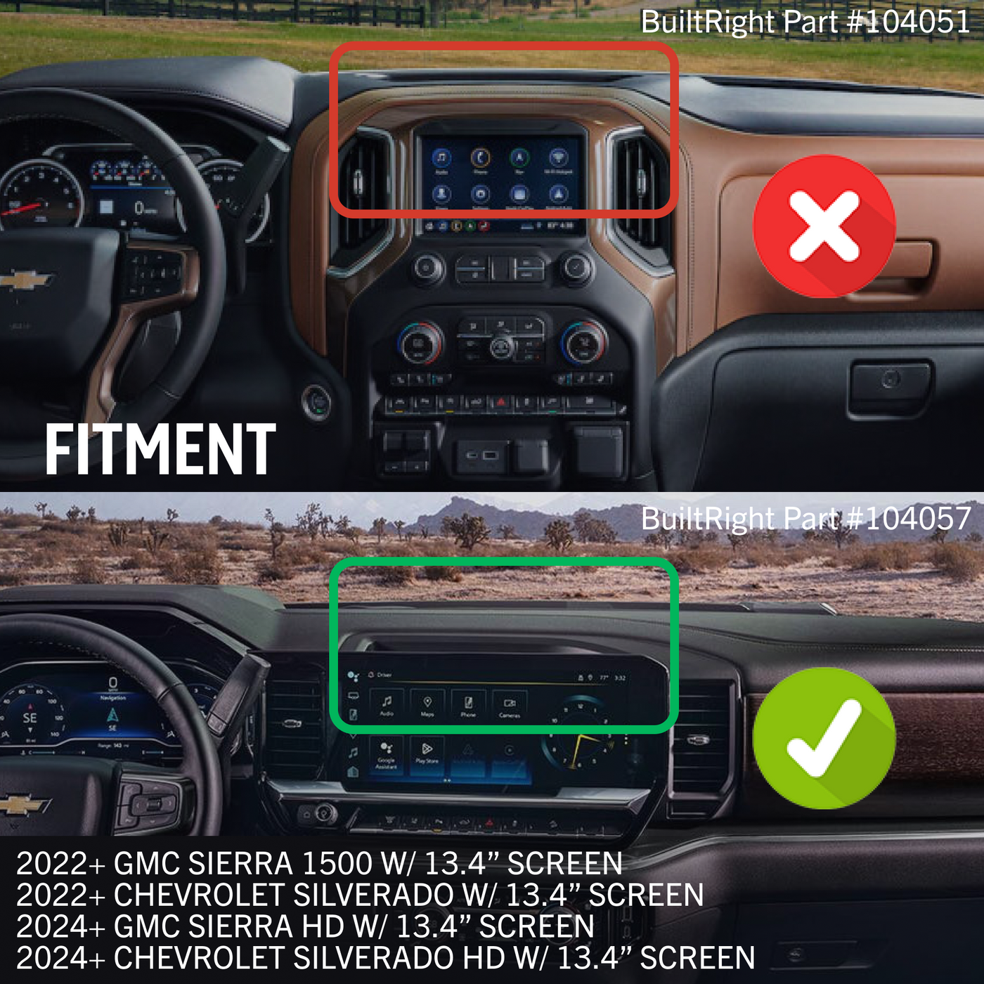 Dash Mount | Sierra & Silverado 1500 (2022+), GM HD (2024+) Front View
