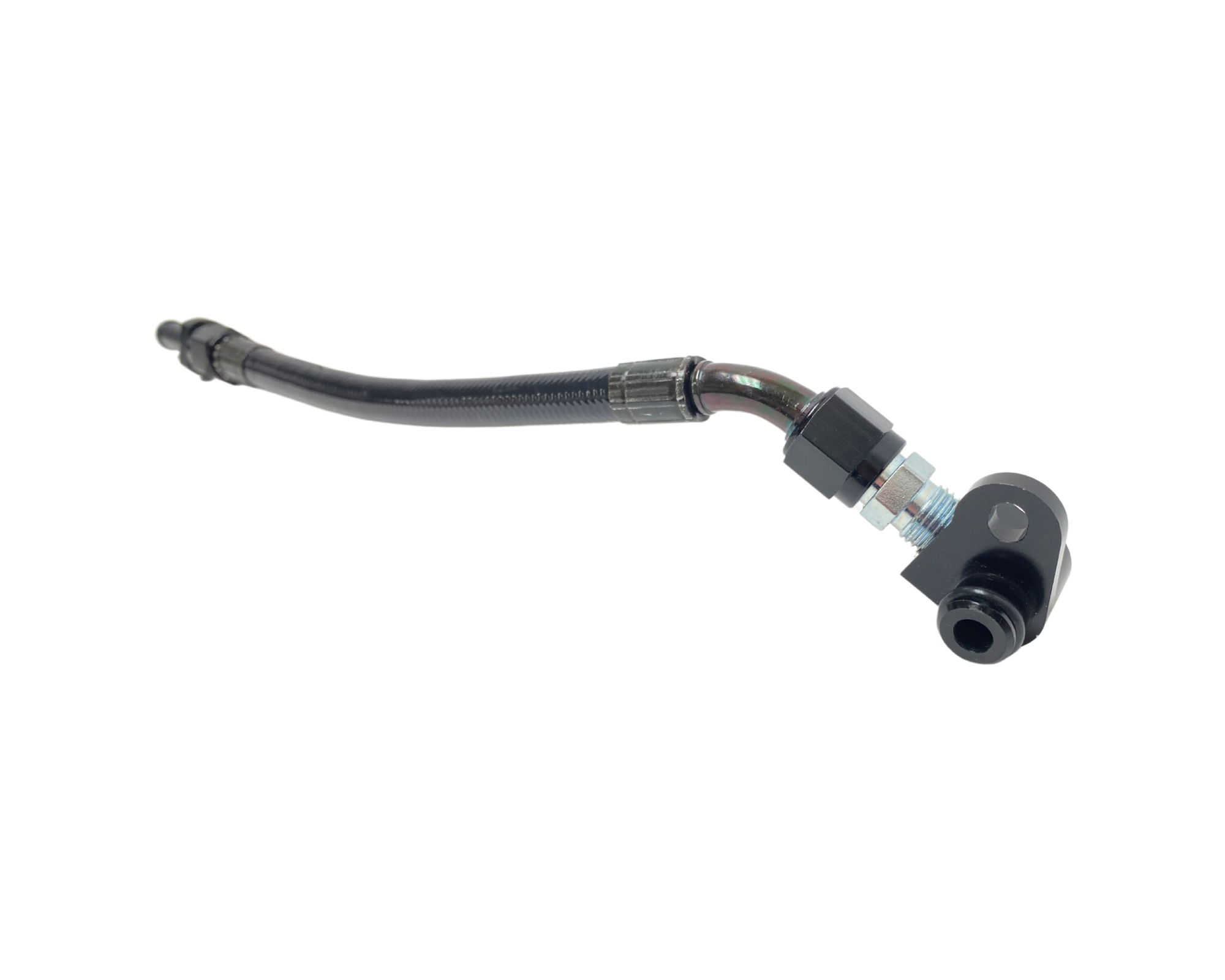 SPE Motorsport 2017-2019 6.7L Powerstroke Turbo Coolant Feed Line Front View