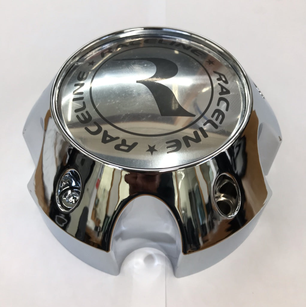 RACELINE 982 RAPTOR CAP CHROME W/SILVER LOGO 5X5.5/5X150