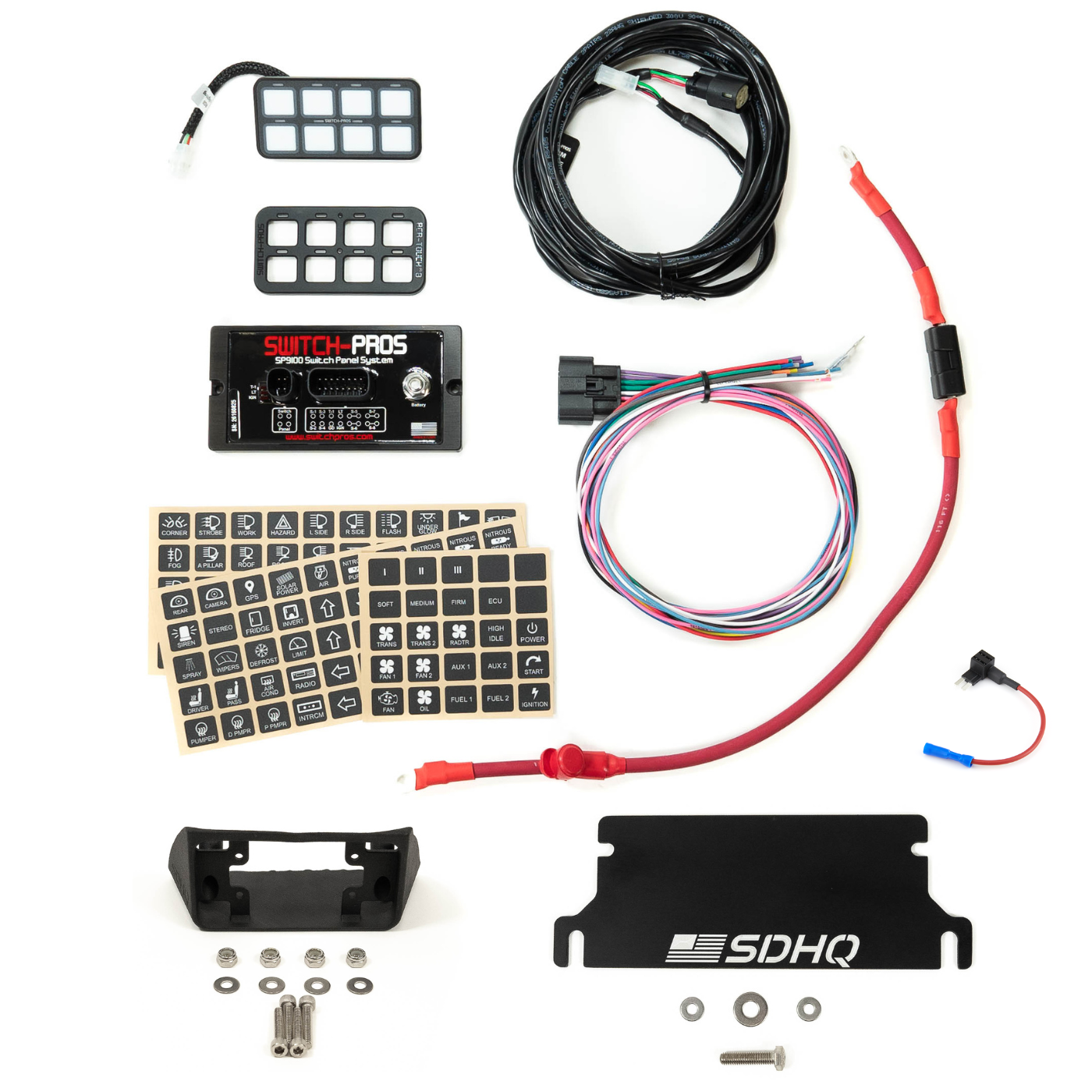 2020-2023 Jeep JL EcoDiesel/V8 SDHQ Built Complete Switch-Pros SP-9100 Mounting Kit