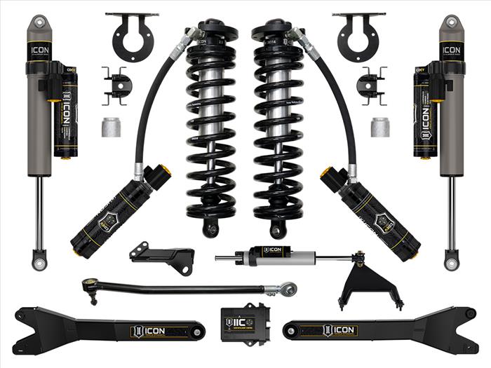 ICON 2023-2025 Ford F-250/F-350 Super Duty 4WD, 2.5-3" Lift, Stage 6 Coilover Conversion System with Radius Arms