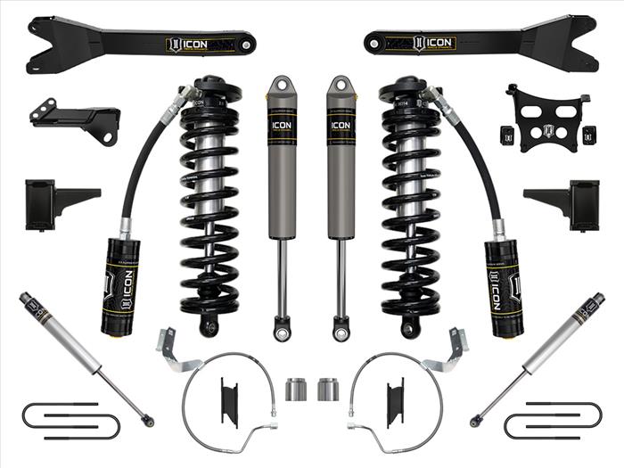 ICON 2023-2025 Ford F-250/F-350 Super Duty 4WD, 4-5.5" Lift, Stage 3 Coilover Conversion System w/ Radius Arms