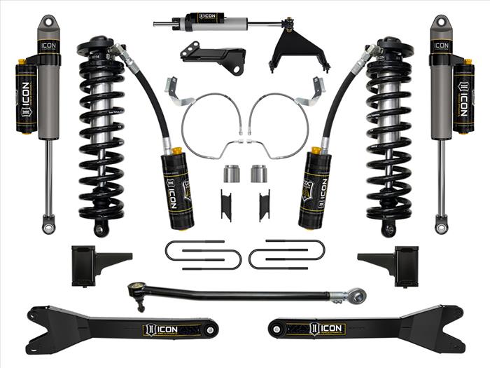ICON 2023-2025 Ford F-250/F-350 Super Duty 4WD, 4-5.5" Lift, Stage 5 Coilover Conversion System w/ Radius Arms