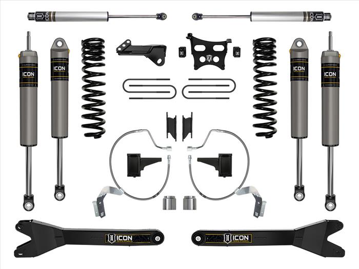 ICON 2023-2025 Ford F-250/F-350 Super Duty 4WD, Diesel, 4.5" Lift, Stage 3 Suspension System w/ Radius Arms
