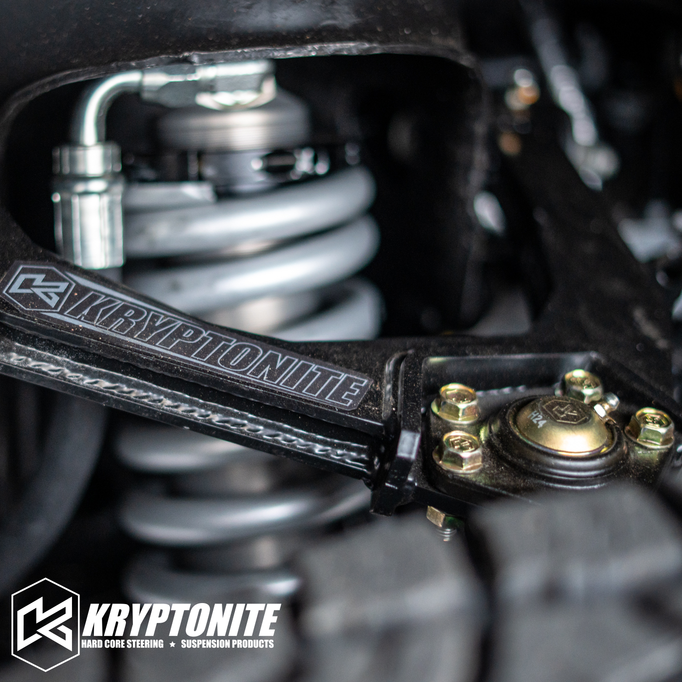 KRYPTONITE UPPER CONTROL ARM KIT 1/2 TON TRUCK 6 LUG 2019+ (KRUCA19) Front View