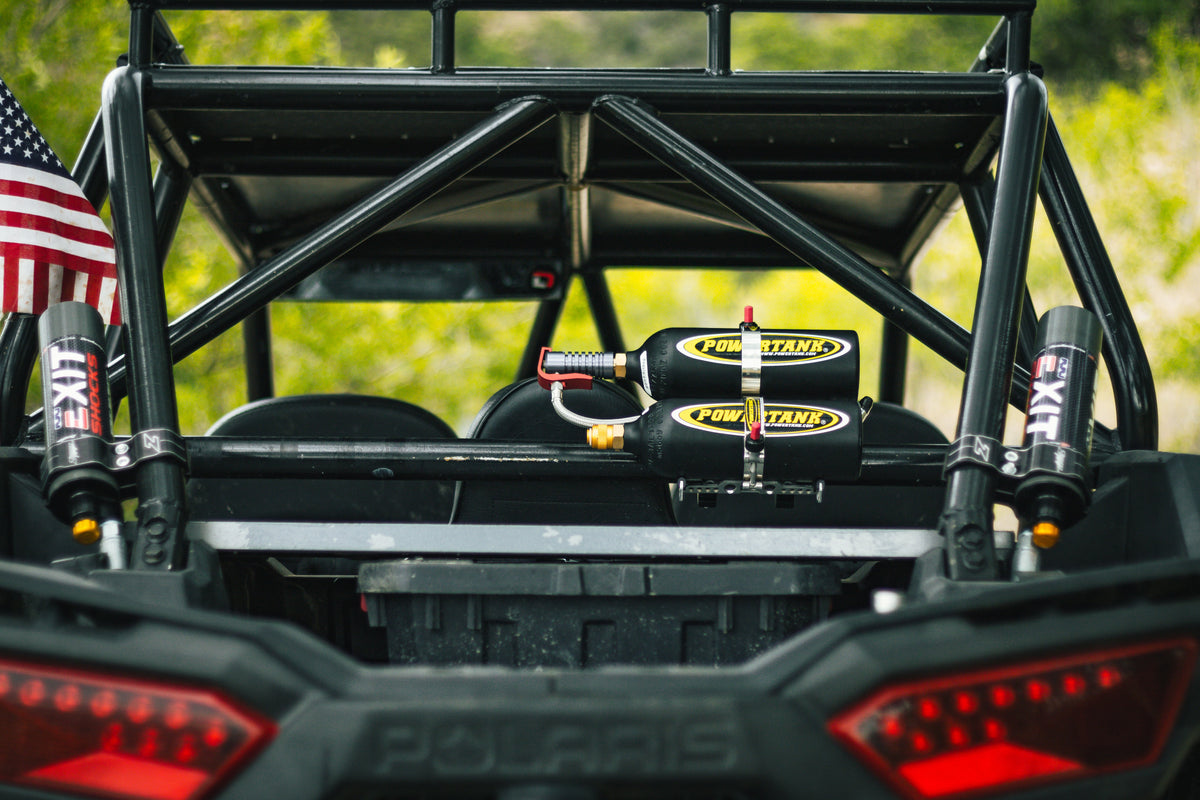 Double Barrel Bracket Power Shot™ Trigger - SXS Two Bottle CO2 Air Up System Power Tank