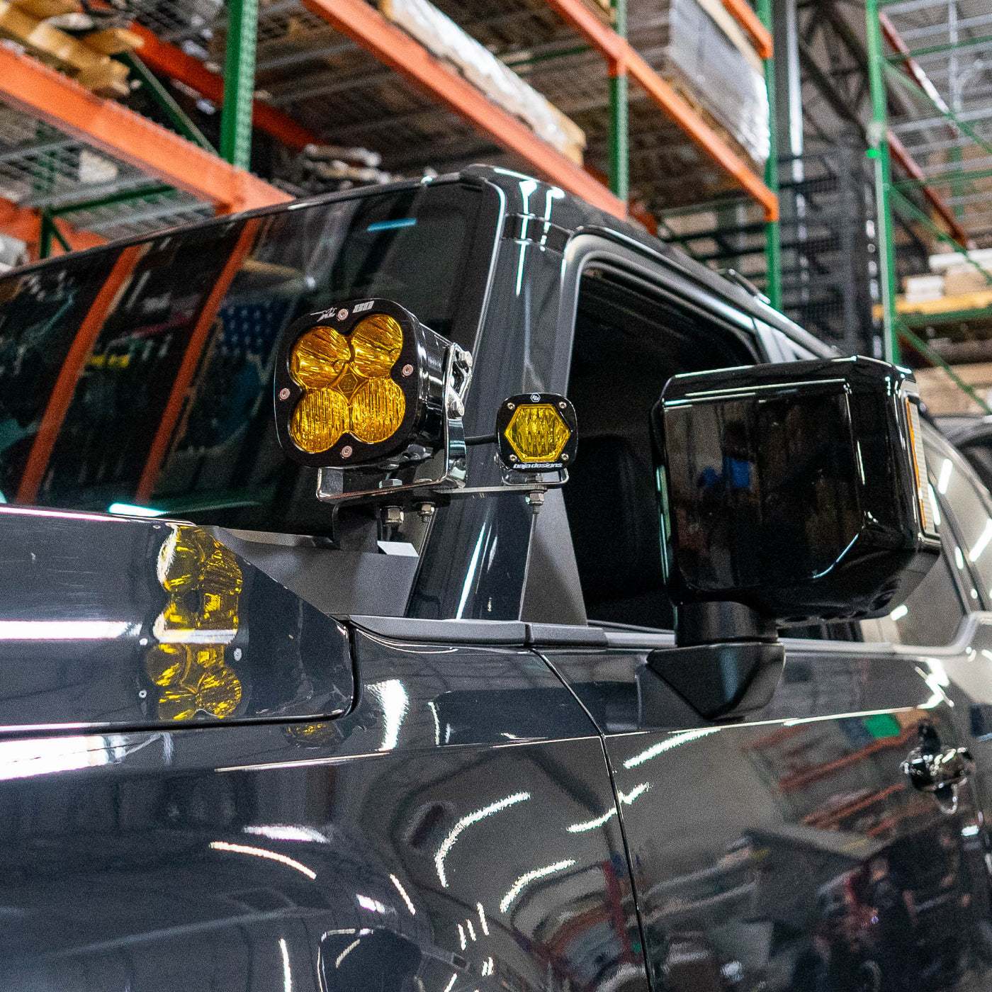 SDHQ Built '24-25 LC250 A-Pillar Light Mounts installed 