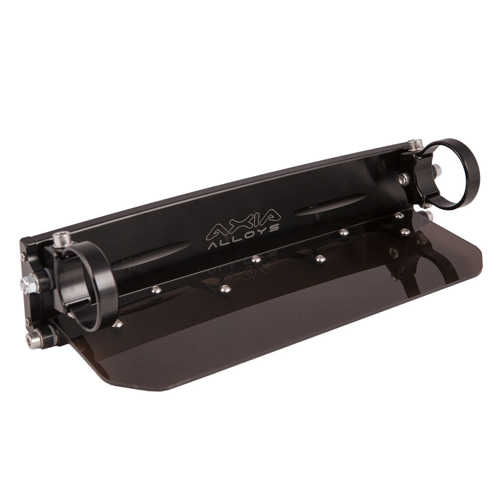 12″ Wide Panoramic Rearview Mirror with Folding Sun Visor – Dark Tinted Shield Front View