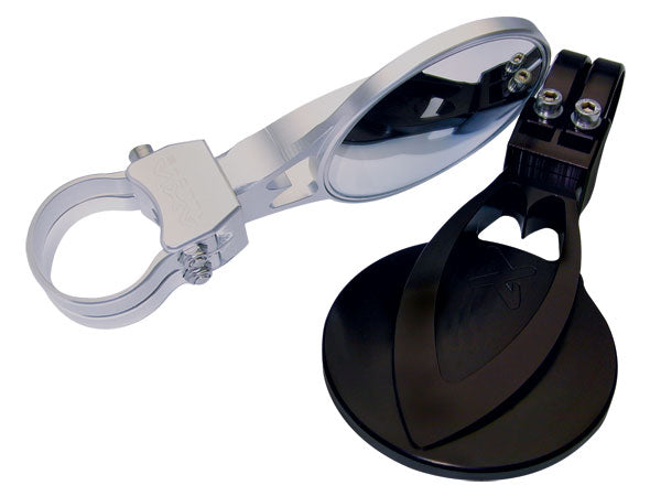 4.0″ Round Full Billet Convex Side Mirror Front View