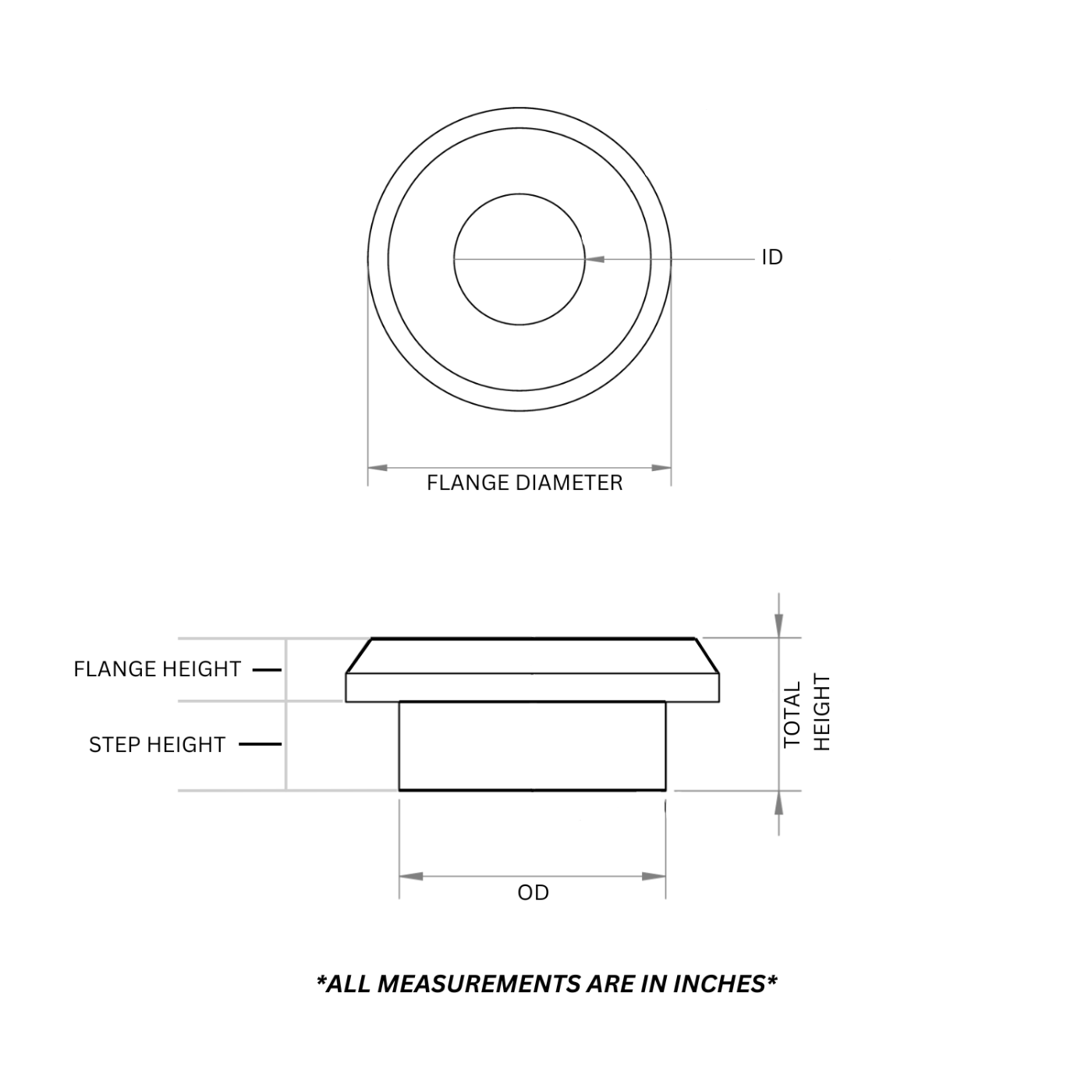 SDHQ Built Machined Stepped Weld Washers diagram