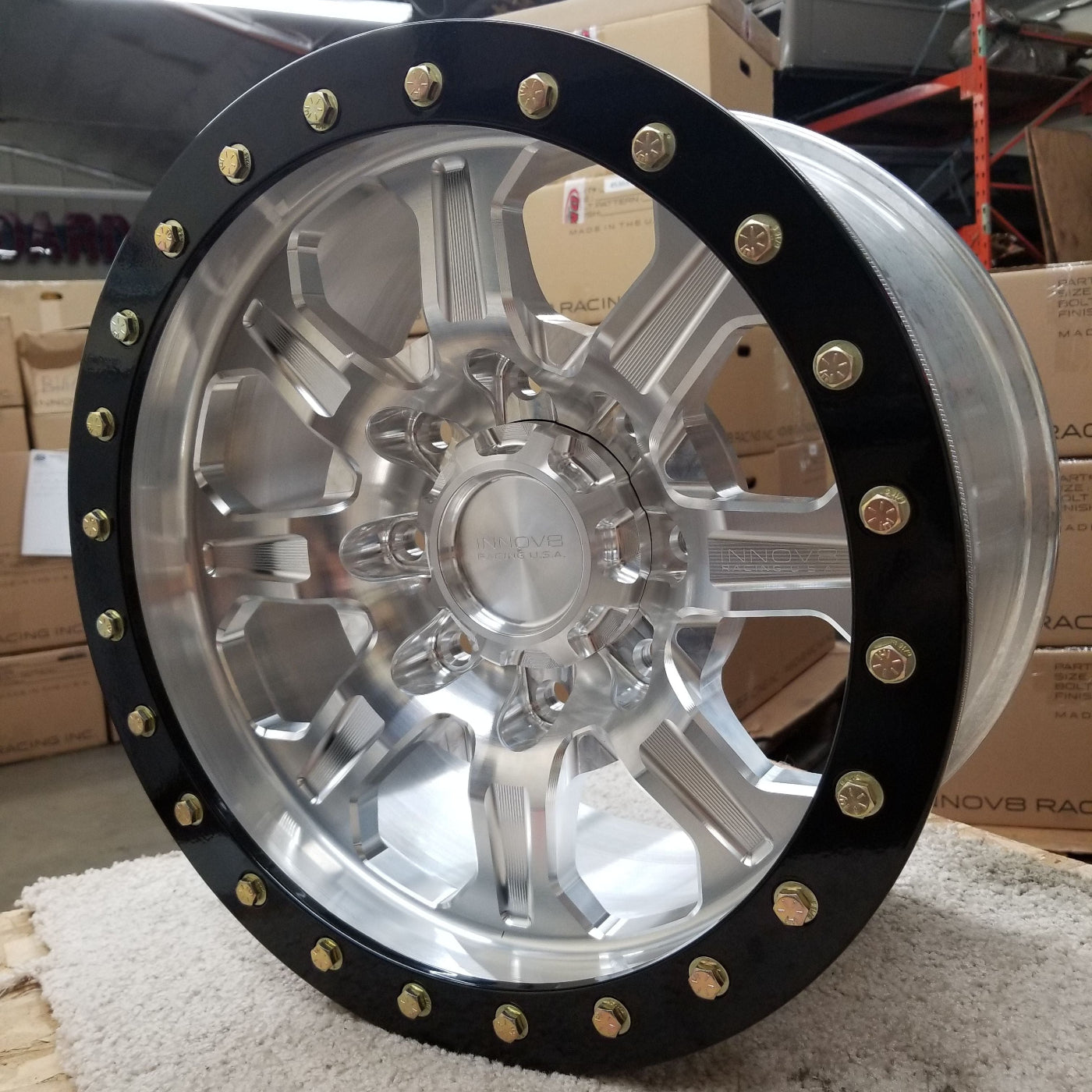 G500 Simulated Beadlock Wheel 17x8.5" 8 Lug - Standard Ring Front View