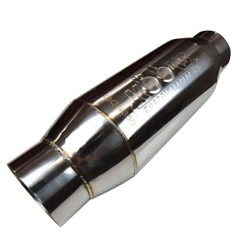 3-1/2" NASCAR Whelen Modified Spec. Muffler - 8" Long Body Front View
