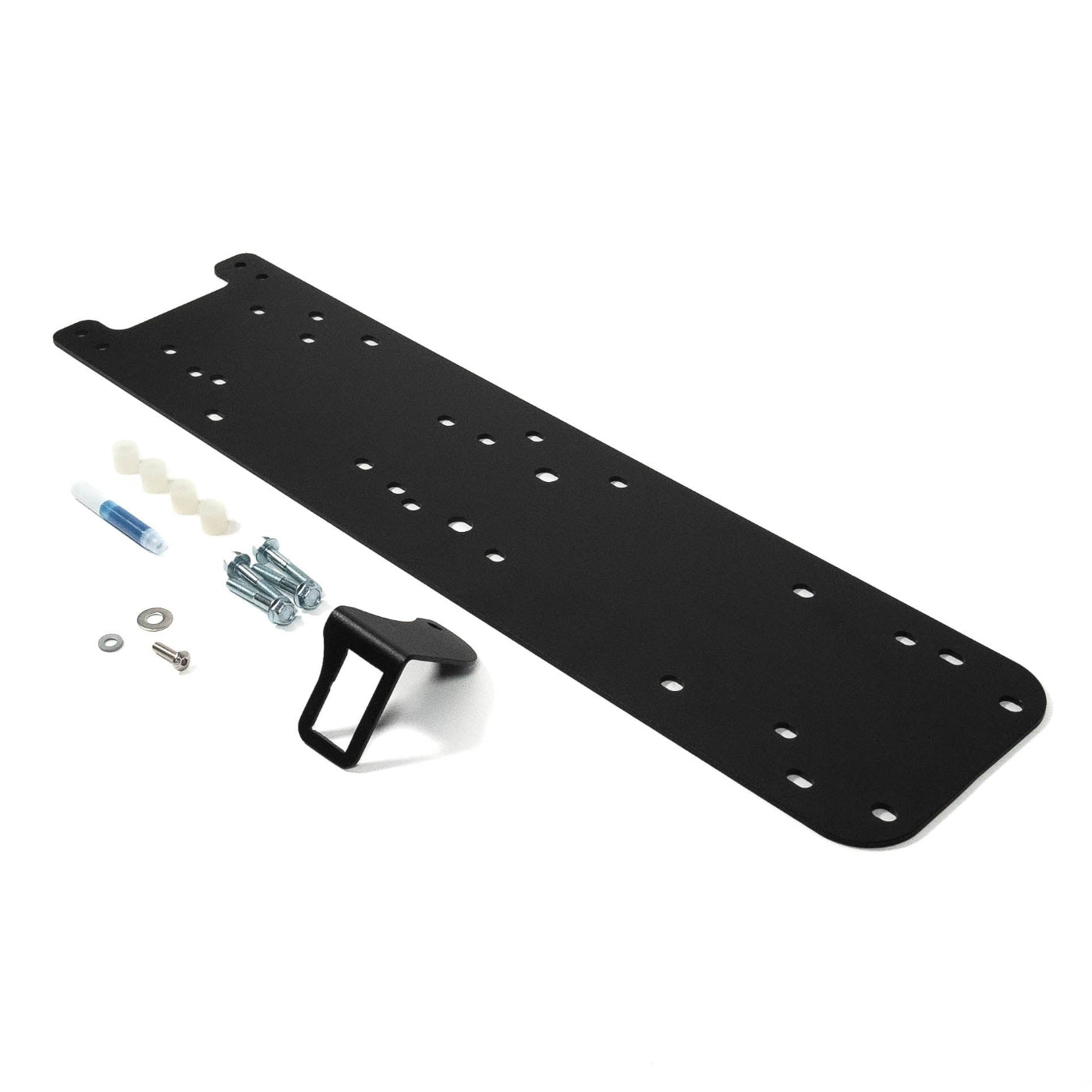 '13-24 Ram 2500/3500 RamBox Bedside Air Compressor Mount display of included parts and hardware 