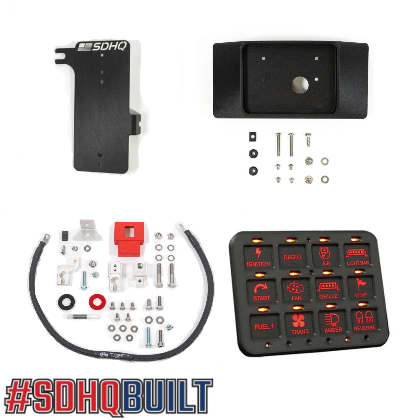 '24 Ford Ranger Complete Switch Pros Kit display of included components with terminal kit