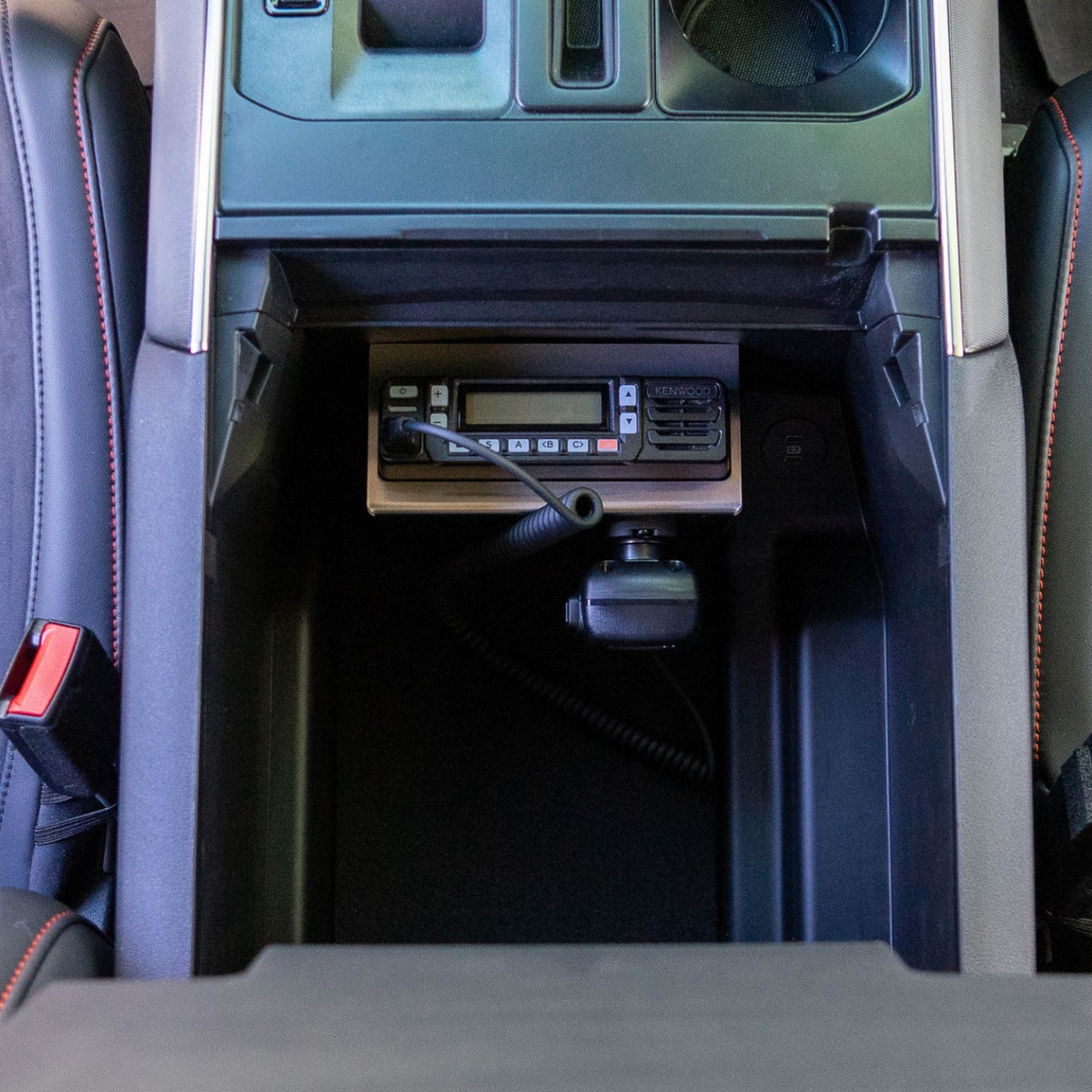 2024+ Ford F-150/F-150 Raptor SDHQ Built Kenwood NX-1700/TK-7360HK VHF Center Console Mount