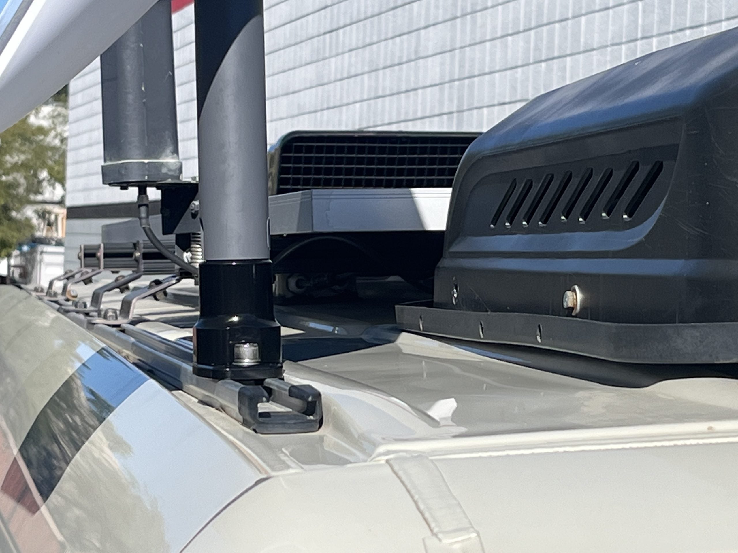 Starlink Sprinter Van Roof Rail Mount – T Slot Nuts Front View