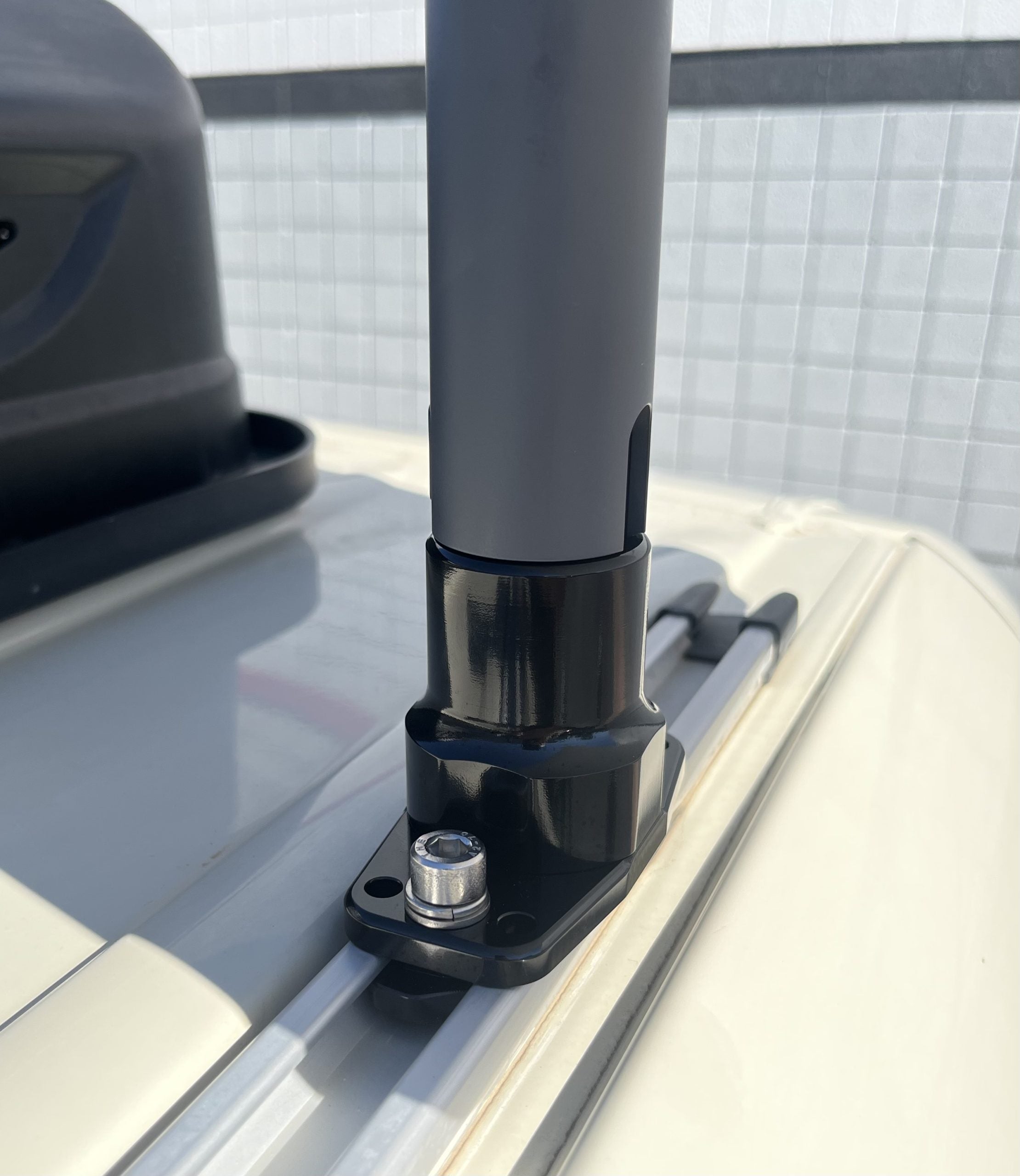 Starlink Sprinter Van Roof Rail Mount – T Slot Nuts Front View