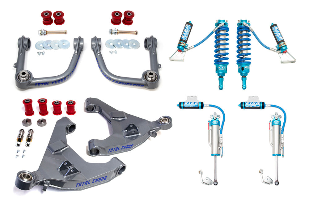 MID TRAVEL LIFT KIT W/ FRONT & REAR 3.0 INCH DIAMETER ADJUSTABLE KING SHOCKS - 3RD GEN TACOMA