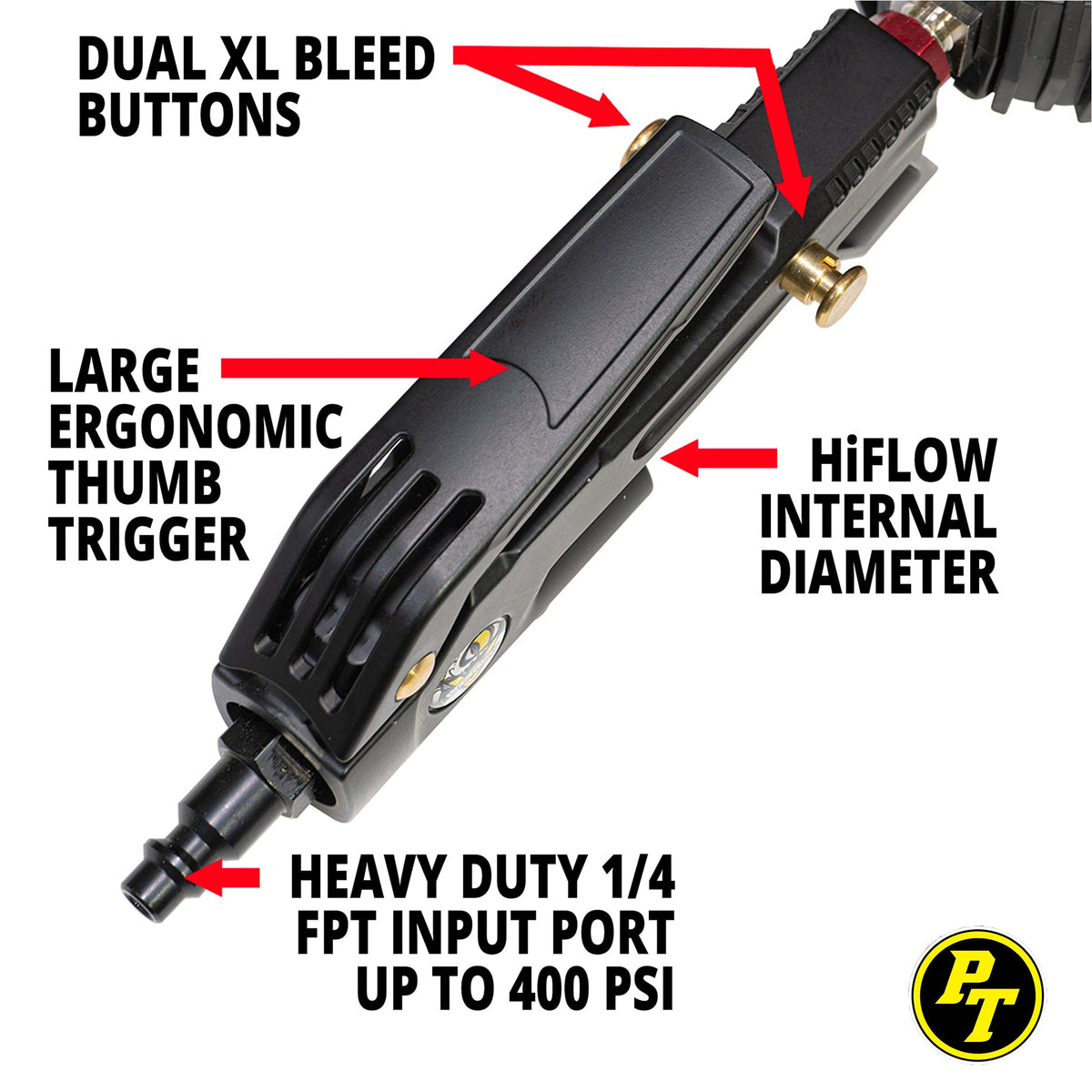 Trooper RED - 60 psi Analog Ventoso™ Modular Tire Inflator Gauge