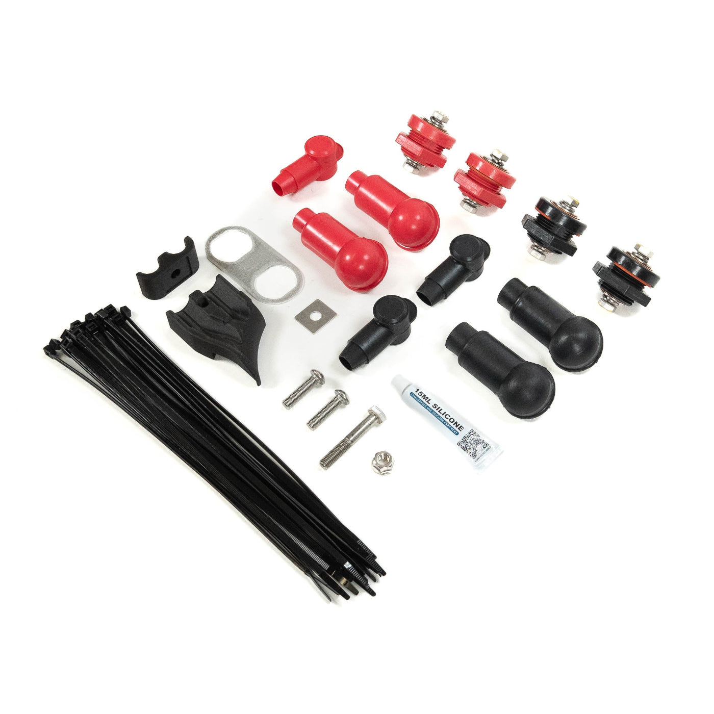SDHQ Built 2024+ Tacoma Terminal Hardware Kit for Power Solution Kit display of included parts 