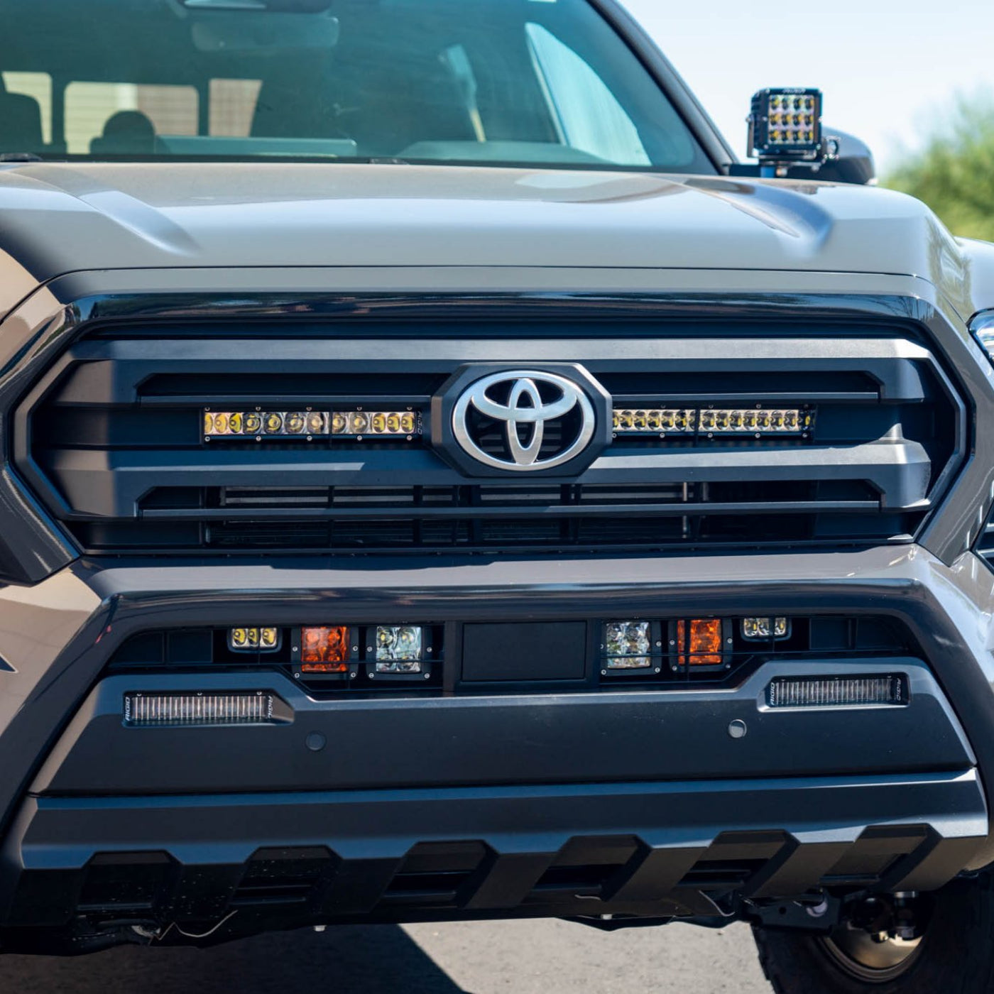 '24 Tacoma SR/SR5 Behind the Grille Light Mounting Kit installed 