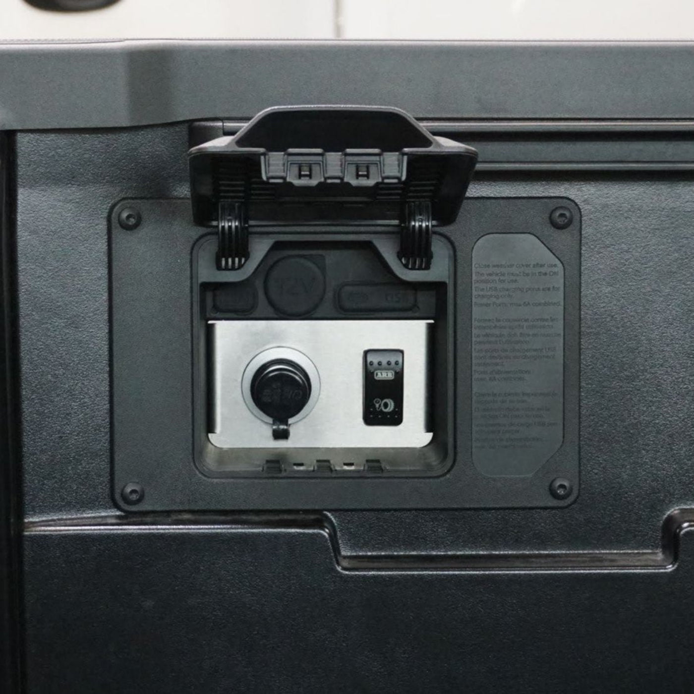 SDHQ Built '24 Tacoma Bed Power Port Air Chuck and Switch Mount Kit installed 