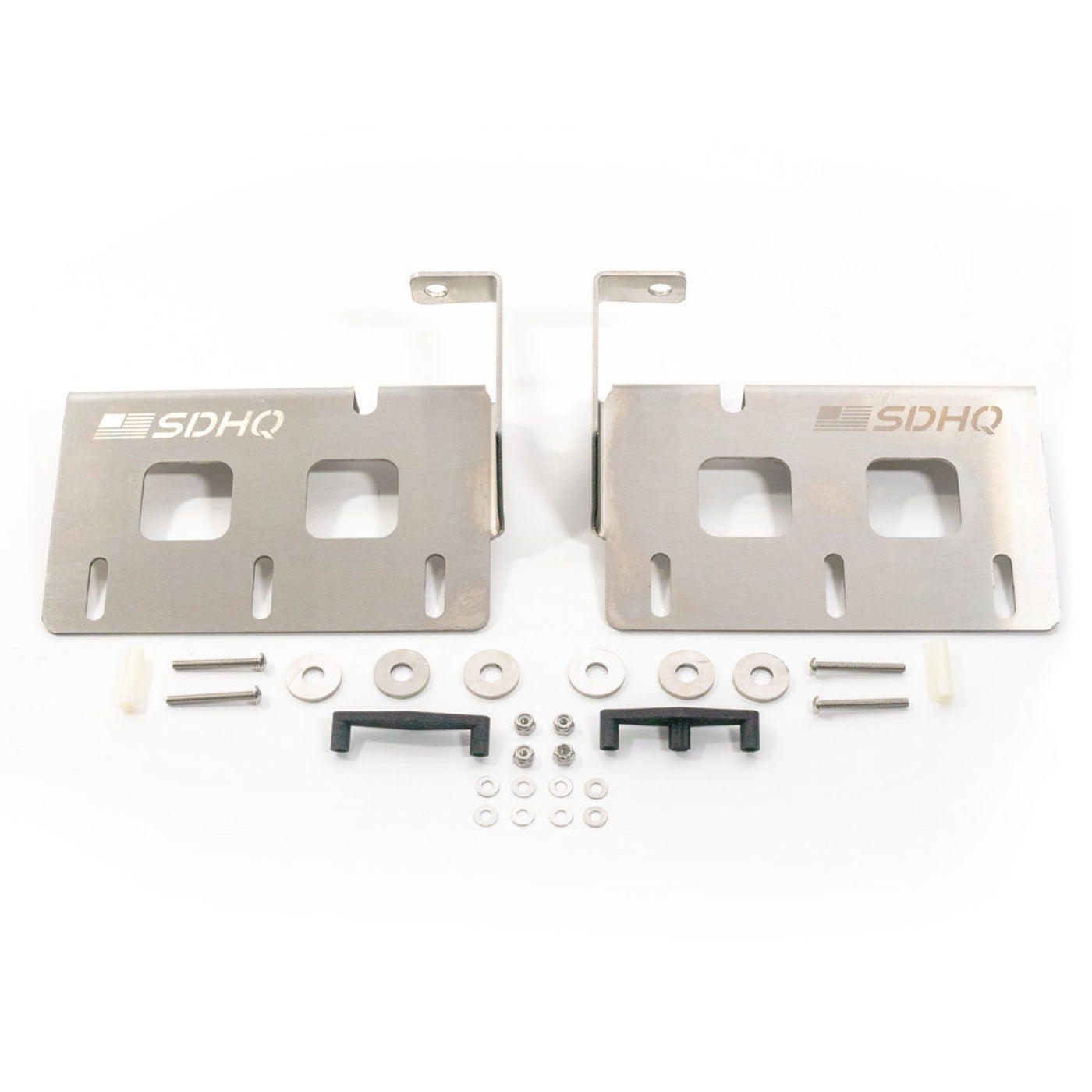 '24 Toyota Tacoma Bumper Light Mount display of included parts and hardware 