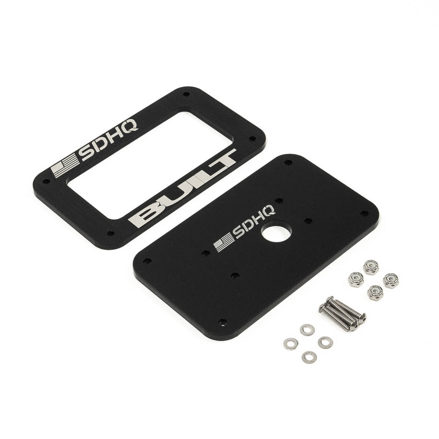 '16-23 Toyota Tacoma SDHQ Built Complete Overhead SP-9100 Mounting Kit display of included keypad mount parts and hardware 
