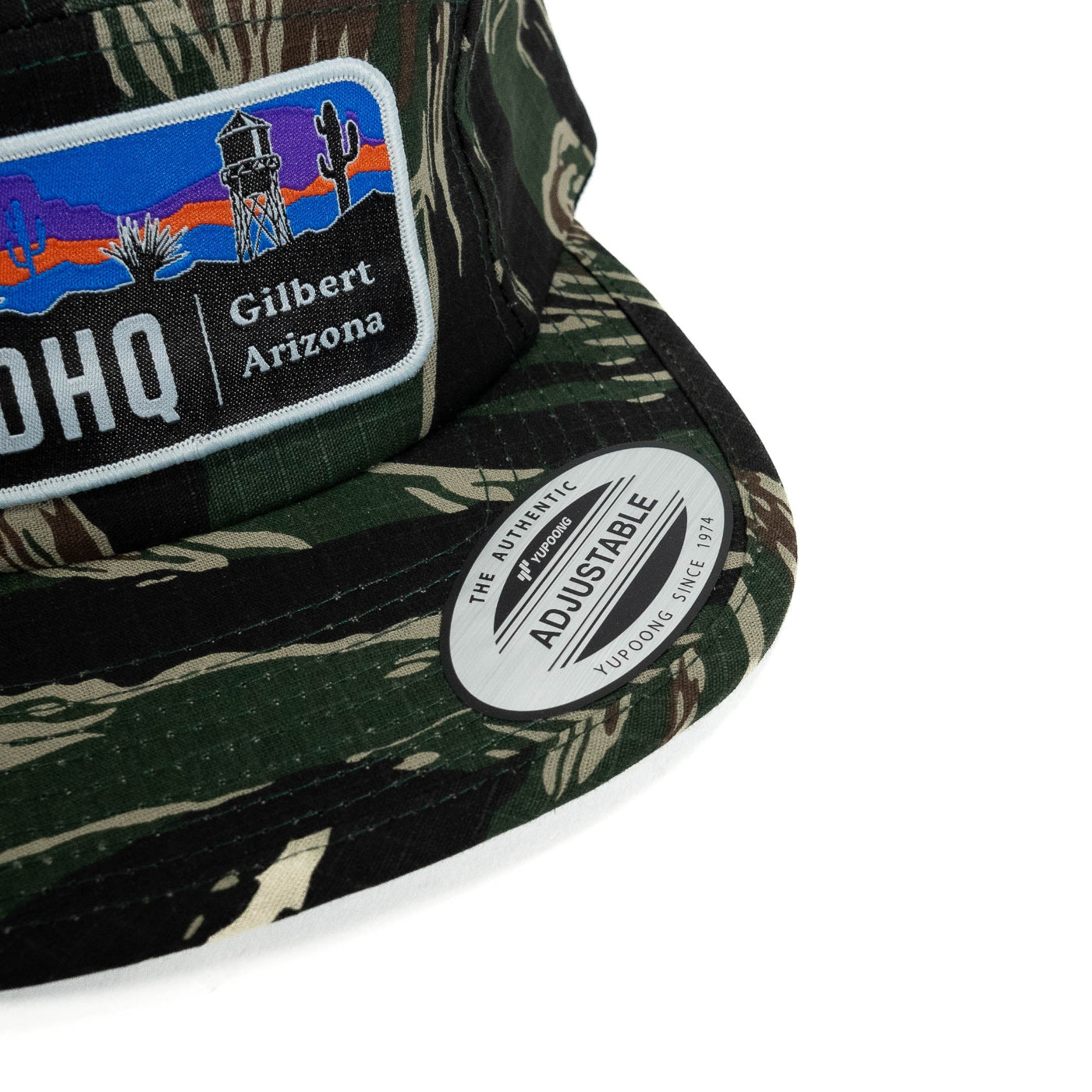 SDHQ Motorsports 5 Panel Hat | Tiger Stripe Camo