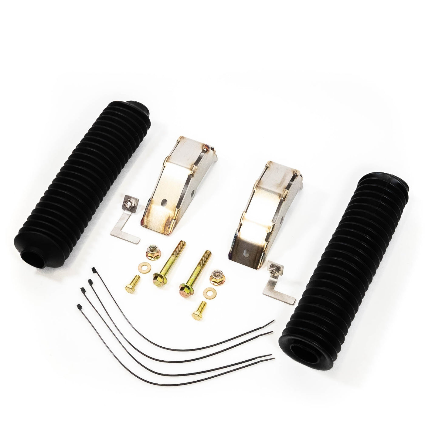 '07-21 Toyota Tundra SDHQ Built Icon RXT Rear Shock Guards display of included parts and hardware 