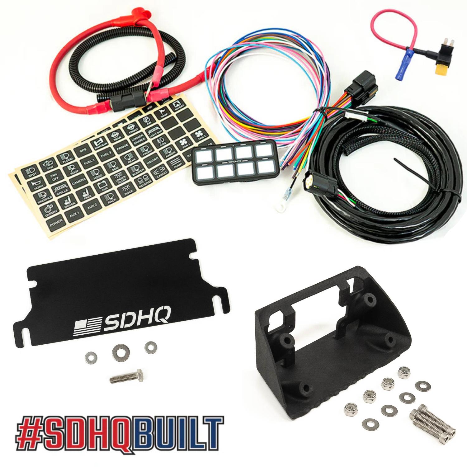 '20-23 Jeep JT EcoDiesel/V8 SDHQ Built Complete Switch-Pros SP-9100 Mounting Kit