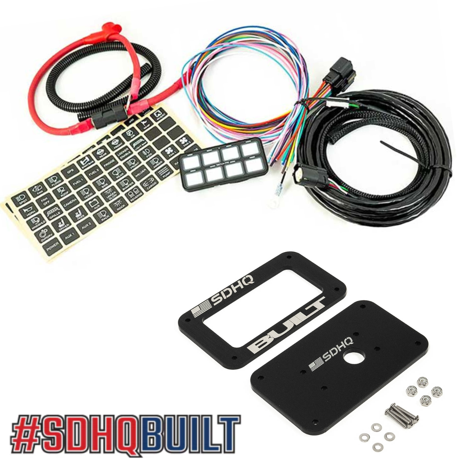 Switch Pros SP-9100 8-Switch Panel System with SDHQ Built Universal Keypad Mount