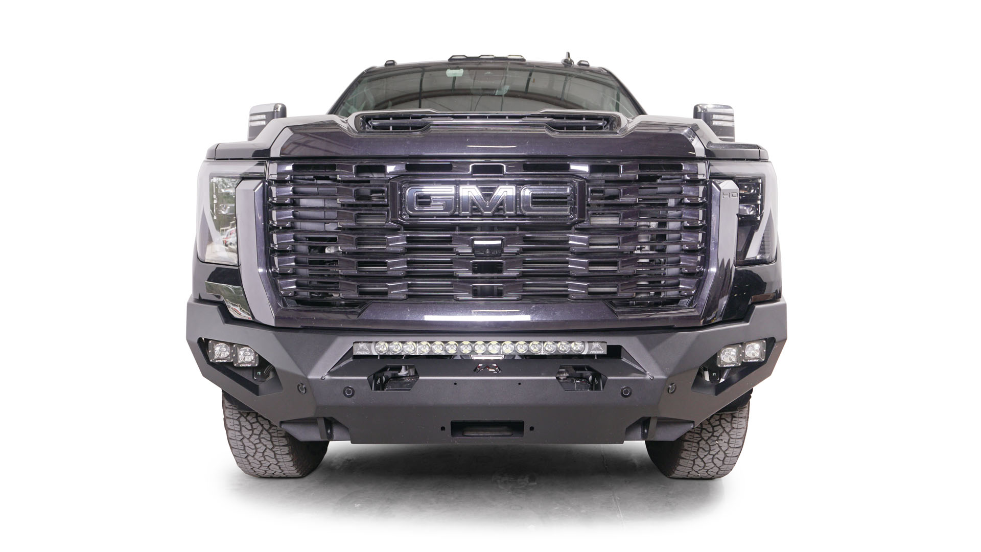 '24+ GMC 2500/3500 HD Matrix Front Bumper Display on vehicle 