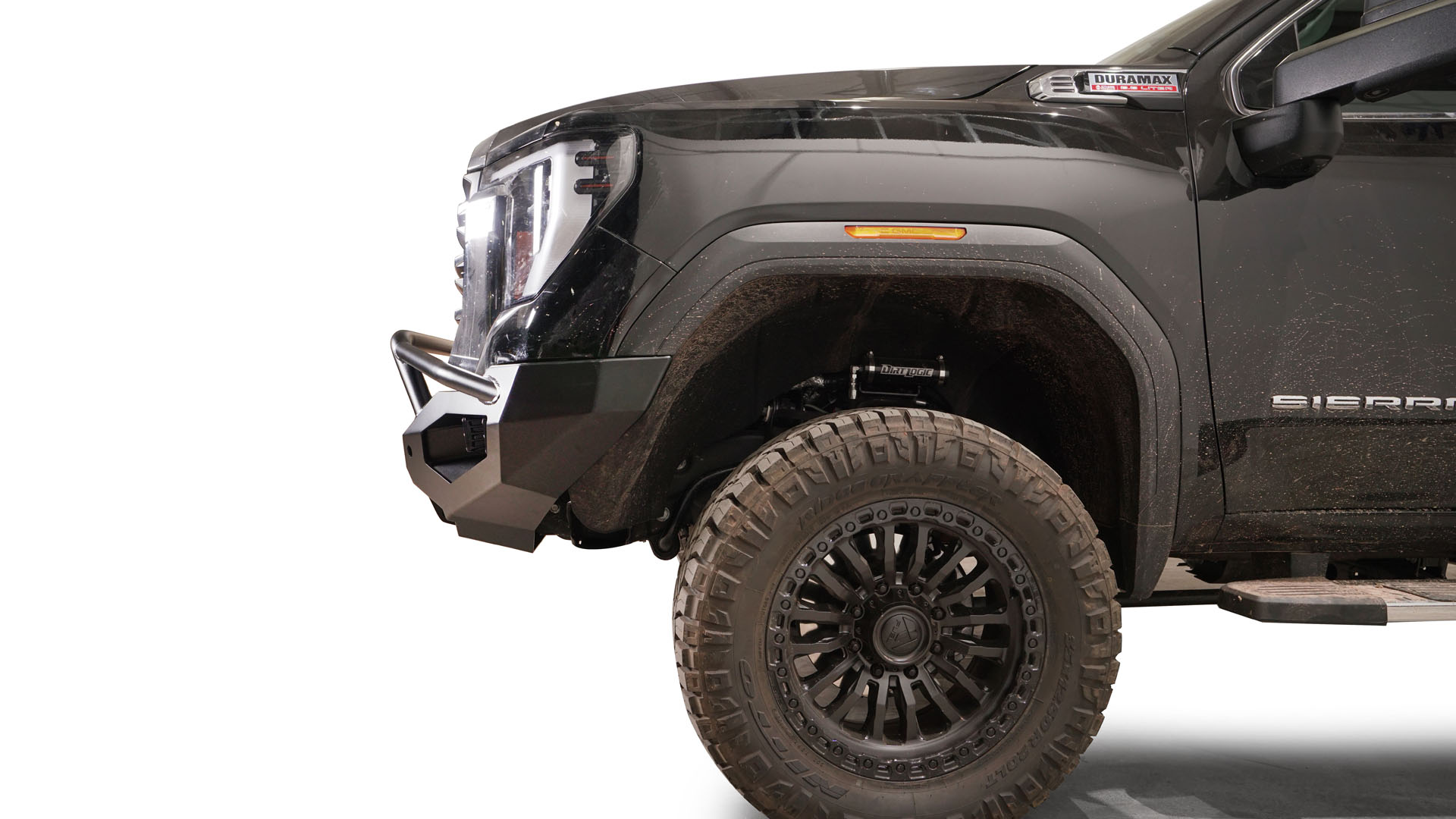 '24+ GMC 2500/3500 HD Matrix Front Bumper Display on Vehicle (Side View)