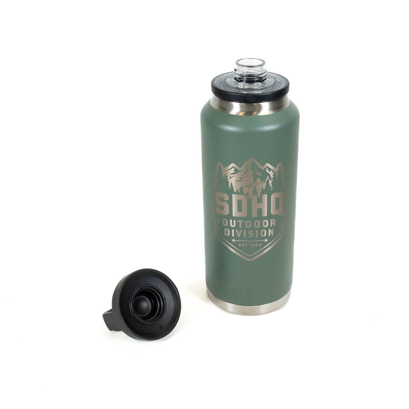 SDHQ Outdoor Division Yeti Rambler 46oz Water Bottle with Chug Cap | Camp Green