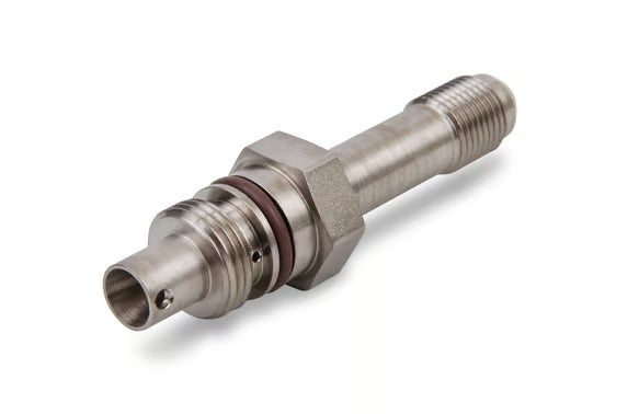 Earl's ADAPTER AN -6 TO PS PUMP-USE W/HOLLEY PUMP Front View Silver