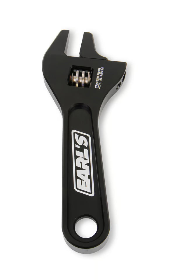 Earl's Aluminum Adjustable AN Wrench - fits -3 to -12 AN Sizes Front View Black