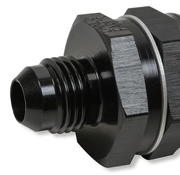 Earl's Fuel Filter w/ Sintered Bronze Element - 35 Micron - 8 AN Male Inlet & Outlet Front View Black