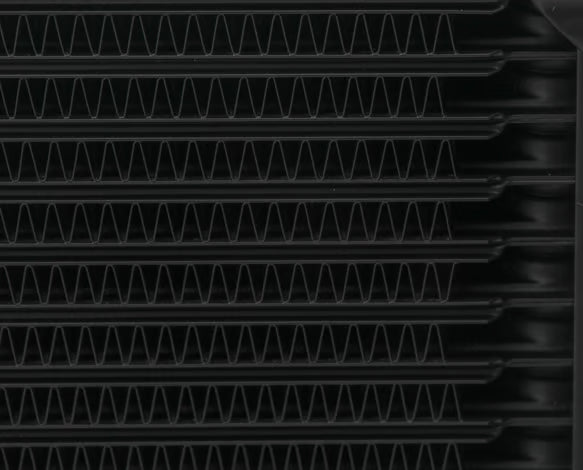 Earl's UltraPro Oil Cooler w/ Fan Pack - 34 Rows - Wide Cooler Front View Black