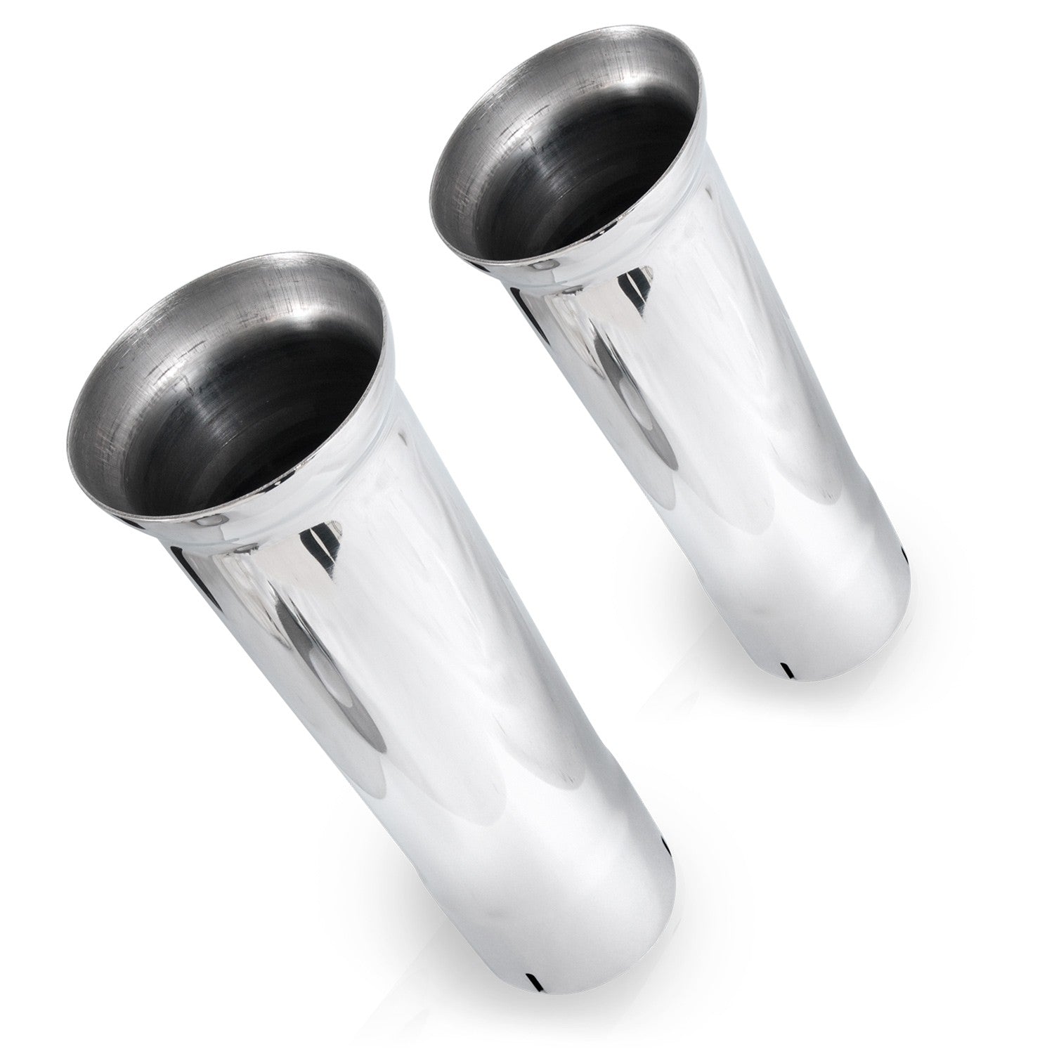 Bell Style Polished Exhaust Tip 304 Stainless Steel Front View