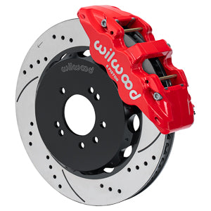 AERO6 Big Brake Front Brake Kit Drilled/Slotted RED Skyline R33/R34 | 18" Wheel Diameter Minimum
