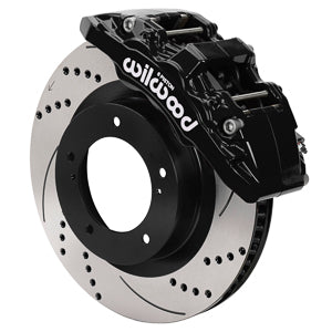 Drilled and Slotted AERO6-DM Direct-Mount Truck Front Brake Kit For 2007-2015 Tundra