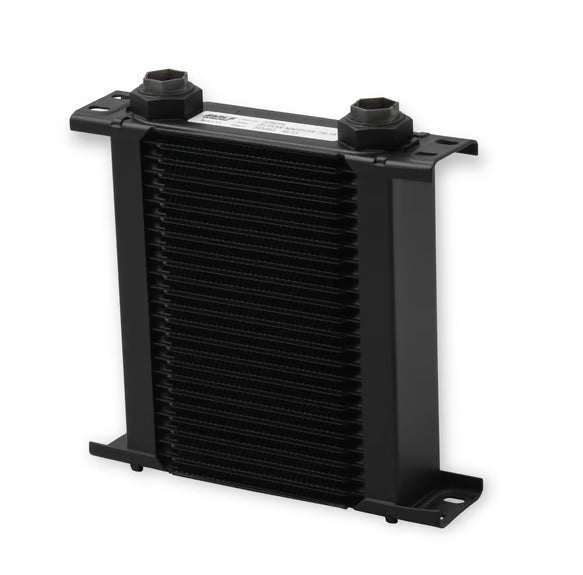 Earl's UltraPro Oil Cooler - Black - 25 Rows - Narrow Cooler Front View Black