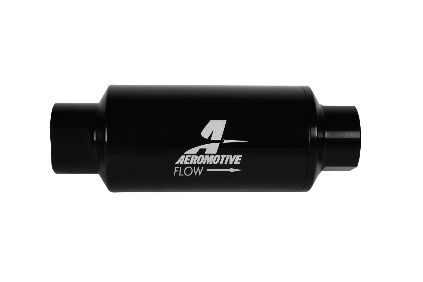 10 Micron Black Fuel Filter with ORB-10 Ports & Microglass Element Front View
