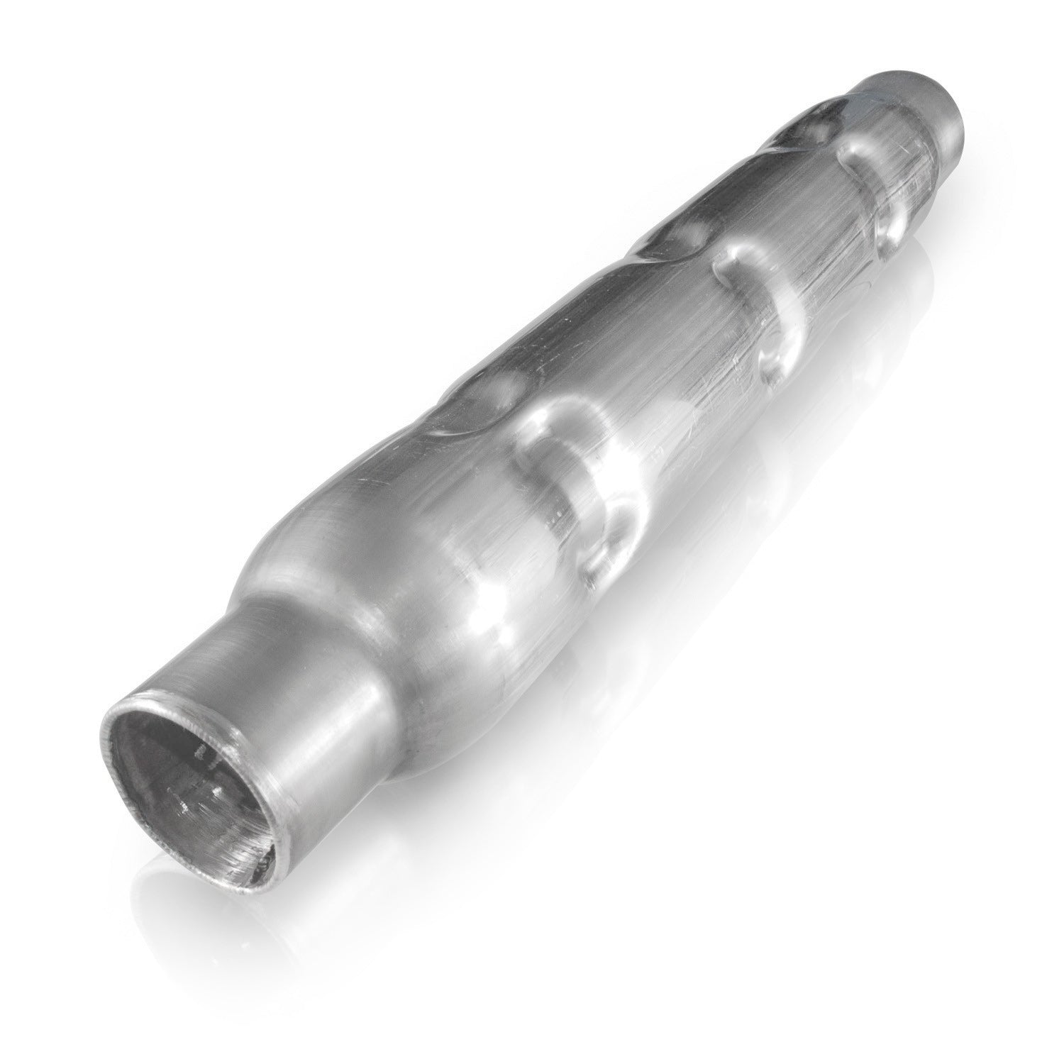 Chambered Round Muffler Stainless Steel Front View