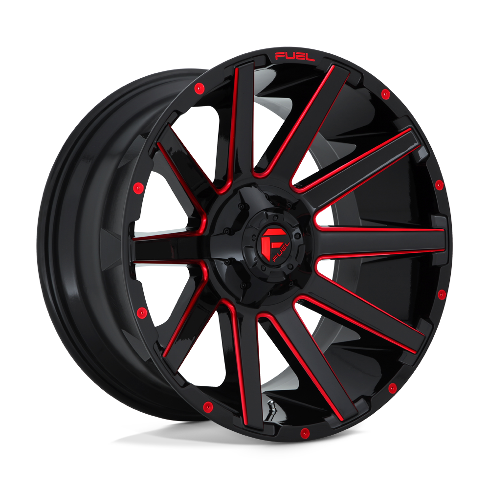 Fuel Wheels | CONTRA | GLOSS BLACK RED TINTED CLEAR