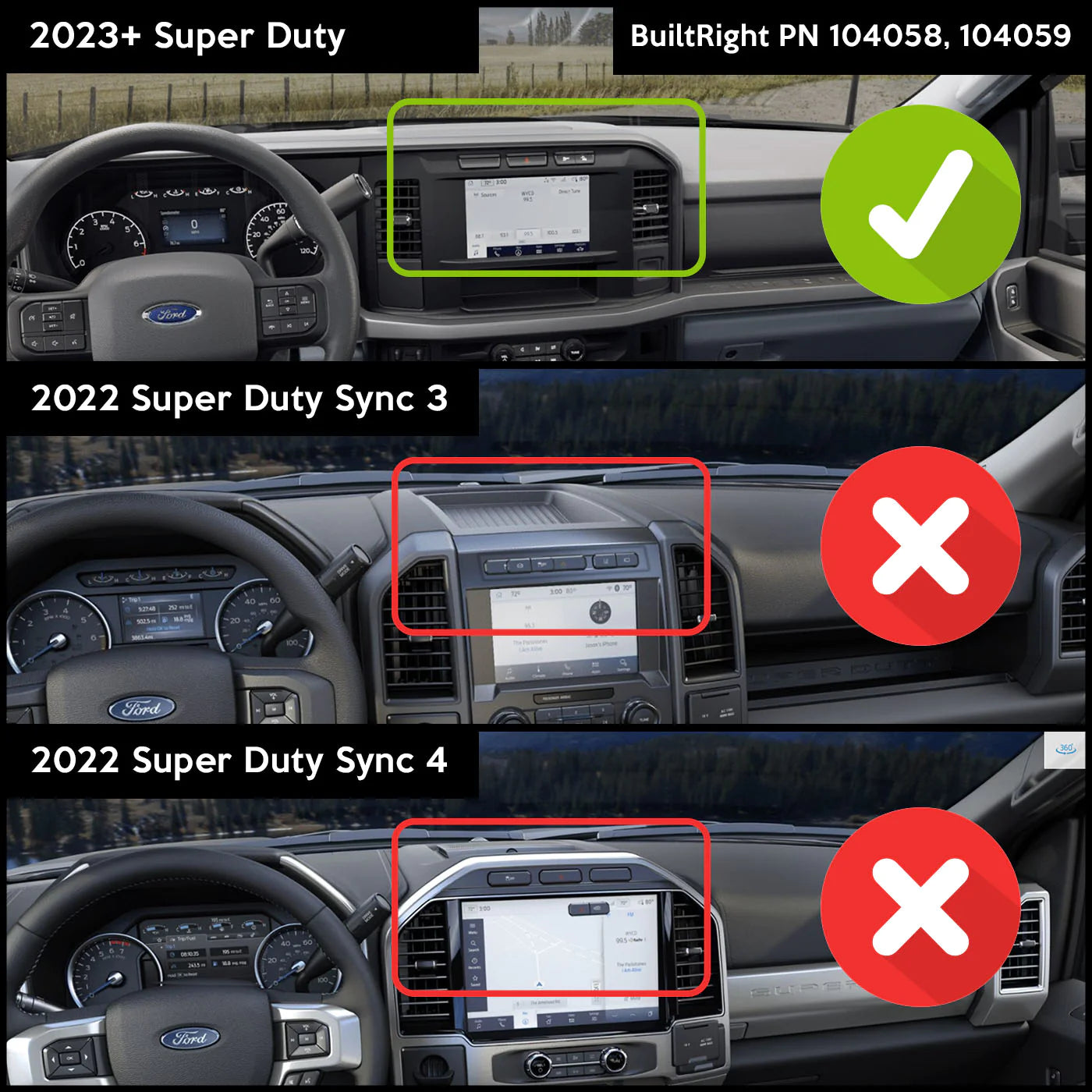 DASH MOUNT | 2023+ FORD SUPER DUTY F250, F350, F450