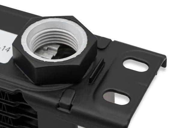 Earl's UltraPro Oil Cooler - Black - 16 Rows - Narrow Cooler Front View Black