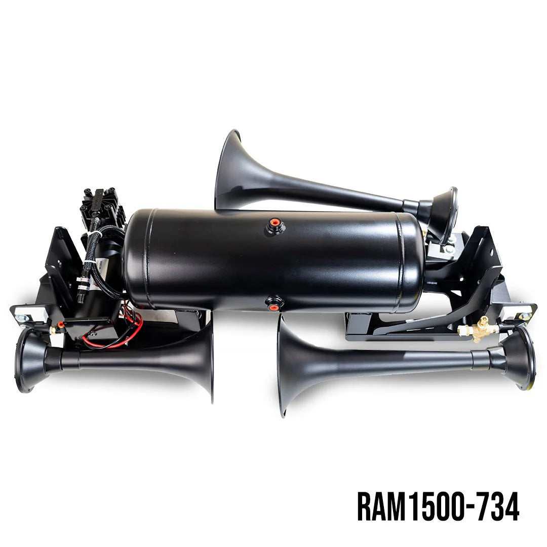 DIRECT FIT TRAIN HORN AND ONBOARD AIR SYSTEMS FOR 2009-2018 RAM 1500